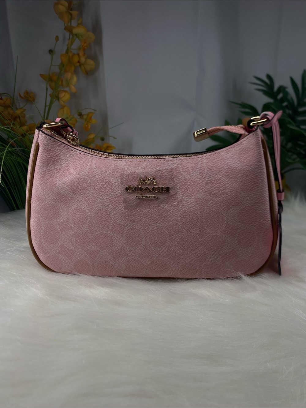 Coach Pink Signature Mini Shoulder Bag